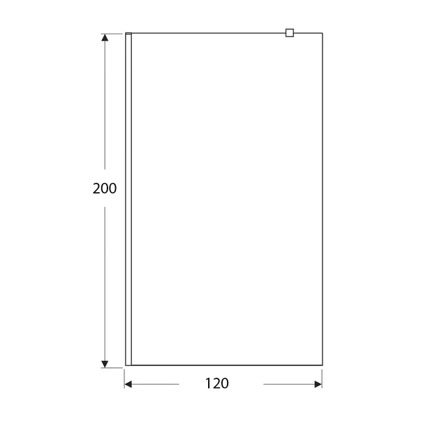 Paravan de dus tip Walk-in negru mat Rune Syn 120x200 cm picture - 3