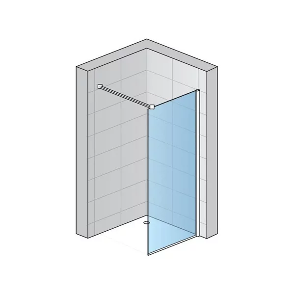 Paravan de dus tip Walk-in negru mat SanSwiss Easy 70x200 cm picture - 3