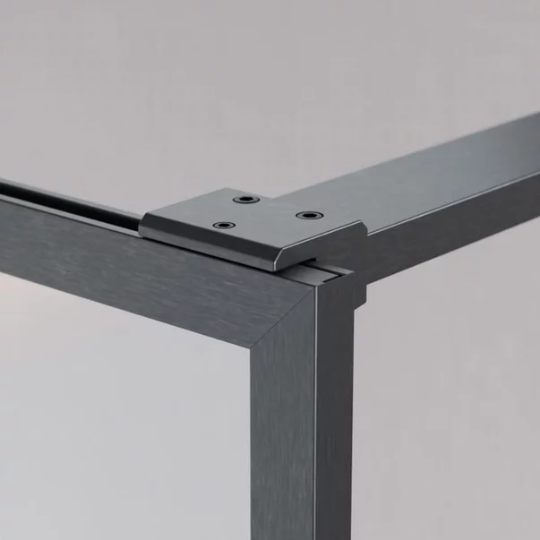 Paravan de dus tip Walk-in Radaway Modo F II GunMetal periat-transparent 115 cm sticla securizata 8 mm picture - 4