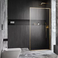 Paravan de dus tip Walk-in Radaway Modo F SL II auriu lucios-transparent 70 cm sticla securizata 8 mm dreapta