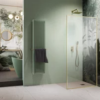 Paravan de dus tip Walk-in Radaway Modo F SL II auriu periat-transparent 120 cm sticla securizata 8 mm dreapta