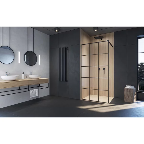Paravan de dus tip Walk-in Radaway Modo New Black II Factory negru ...