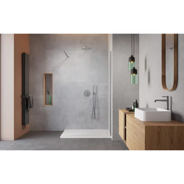Paravan de dus tip Walk-in Radaway Modo New II nichel periat-transparent 110 cm sticla securizata 8 mm picture - 4