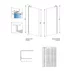 Paravan de dus tip Walk-in Radaway Modo SL II negru mat-transparent 90 cm sticla securizata 8 mm stanga picture - 6