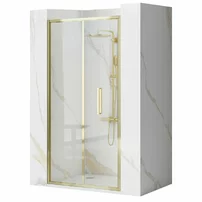 Paravan de dus tip Walk-in Rea Rapid Fold 80x195 cm profil auriu