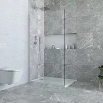 Paravan de dus tip Walk-in Roth Alina 80x200 cm profil crom