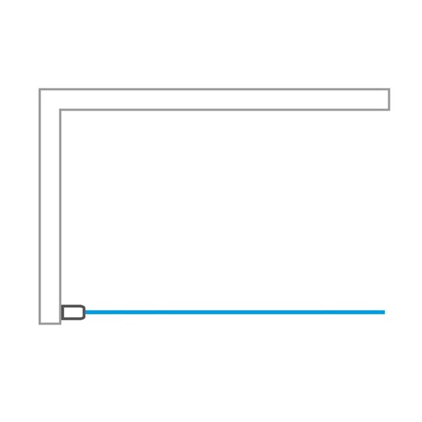 Paravan de dus tip Walk-in Roth Alina 90x200 cm profil negru picture - 3