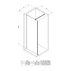 Paravan de dus Walk-in Deante Prizma negru 80x195 cm picture - 2