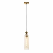 Pendul Maxlight Campanila E27 finisaj alama sticla champagne