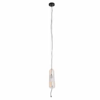 Pendul Maxlight Mauri 1 E14 3000K finisaj negru-sticla champagne