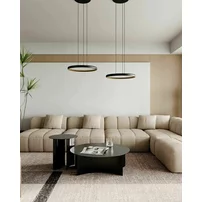 Pendul Maxlight Vik LED 3000K cu finisaj negru-auriu 48 cm