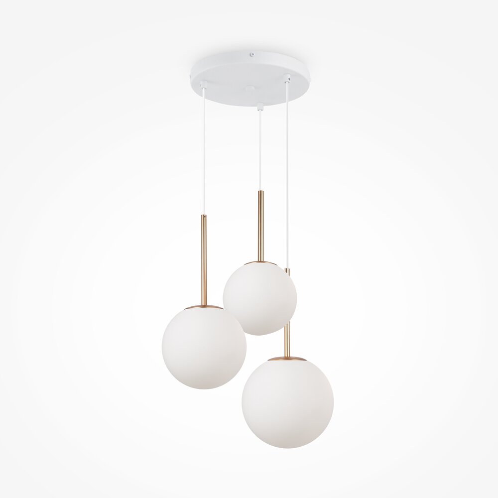 Pendul Maytoni Basic form auriu/alb 3 becuri MOD321PL03G
