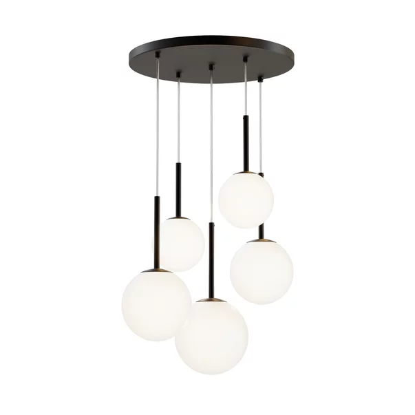 Pendul Maytoni Basic form negru/alb 5 becuri picture - 2