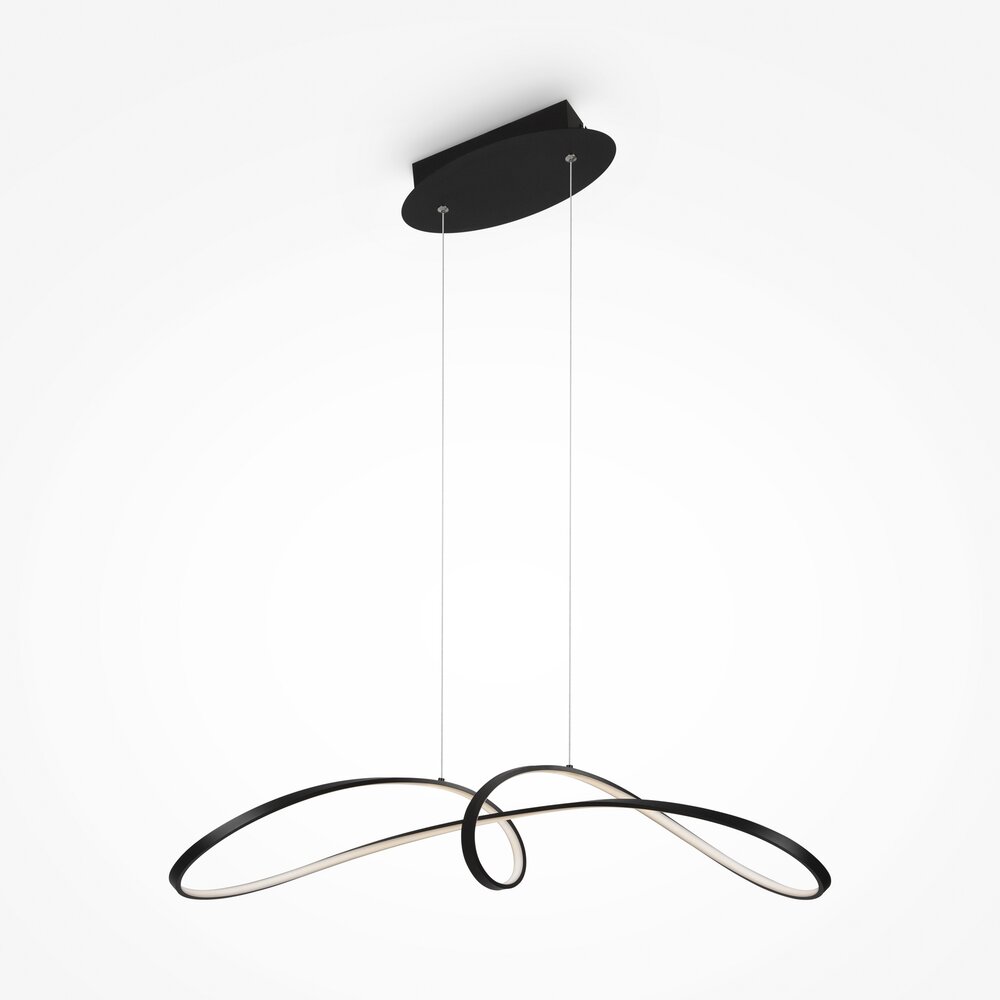 Pendul Maytoni Curve negru/negru LED