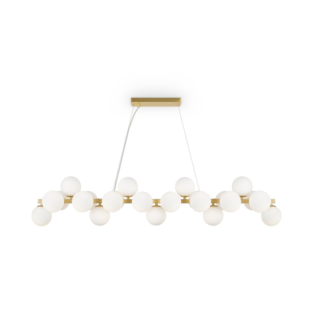 Pendul Maytoni Dallas auriu/alb 25 becuri 41.5 x 141 cm