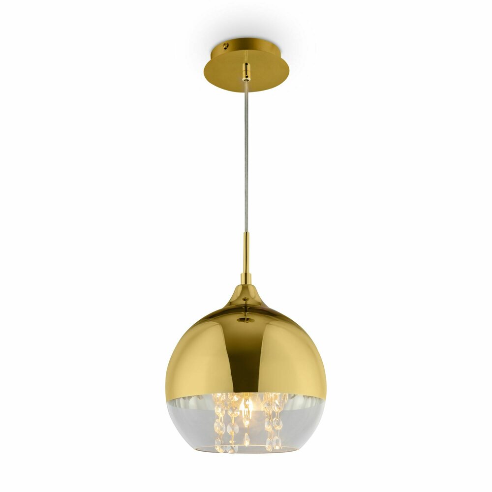 Pendul Maytoni Fermi auriu/transparent 1 bec 25.5 x 27 cm