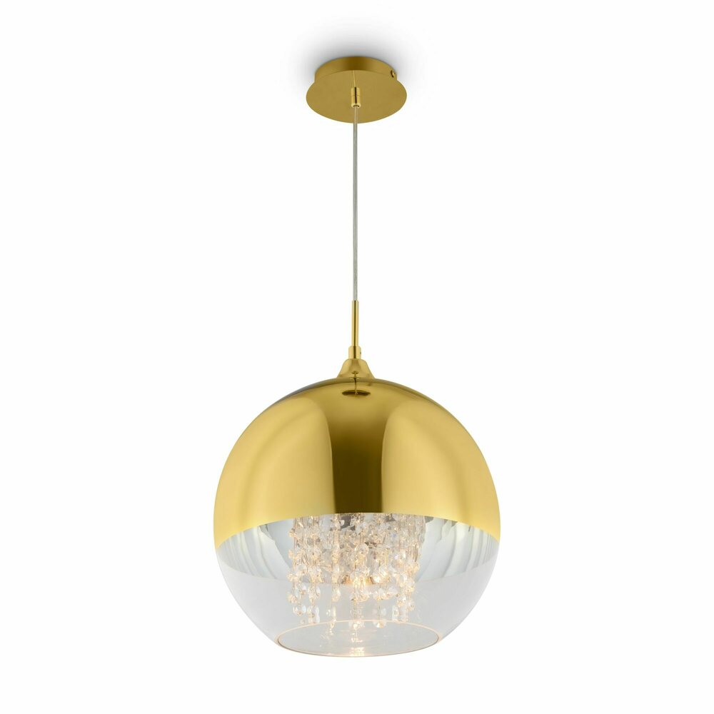 Pendul Maytoni Fermi auriu/transparent 1 bec 38 x 36 cm