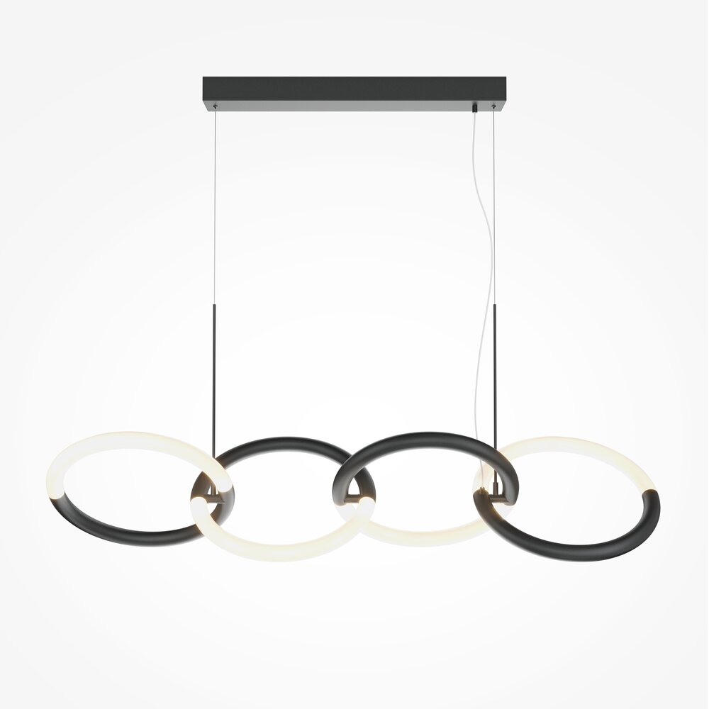 Pendul Maytoni Node negru/alb LED x 4