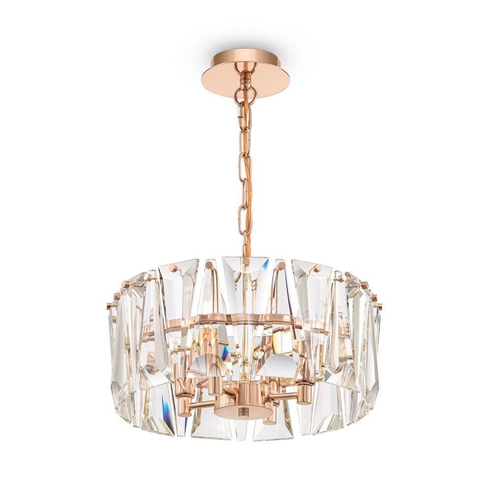 Pendul Maytoni Puntes auriu/transparent 4 becuri