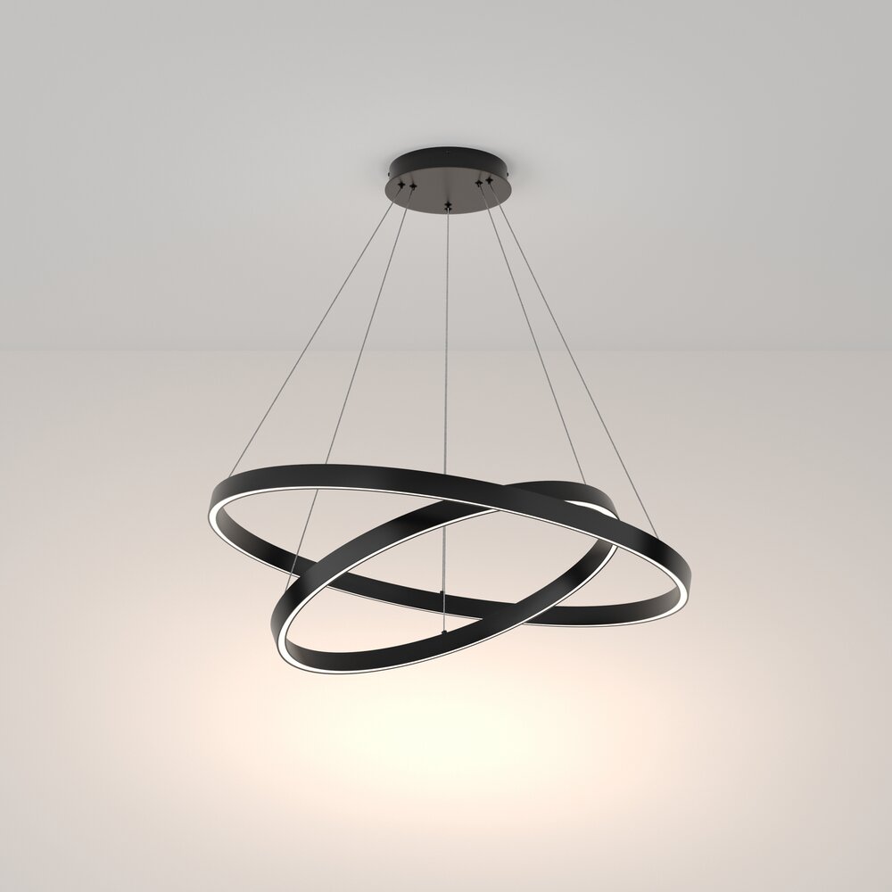 Pendul Maytoni Rim negru LED x 2