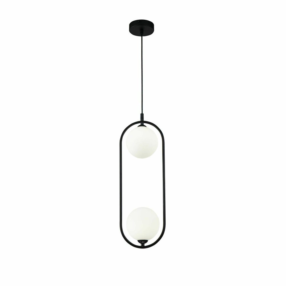 Pendul Maytoni Ring negru/alb 2 becuri