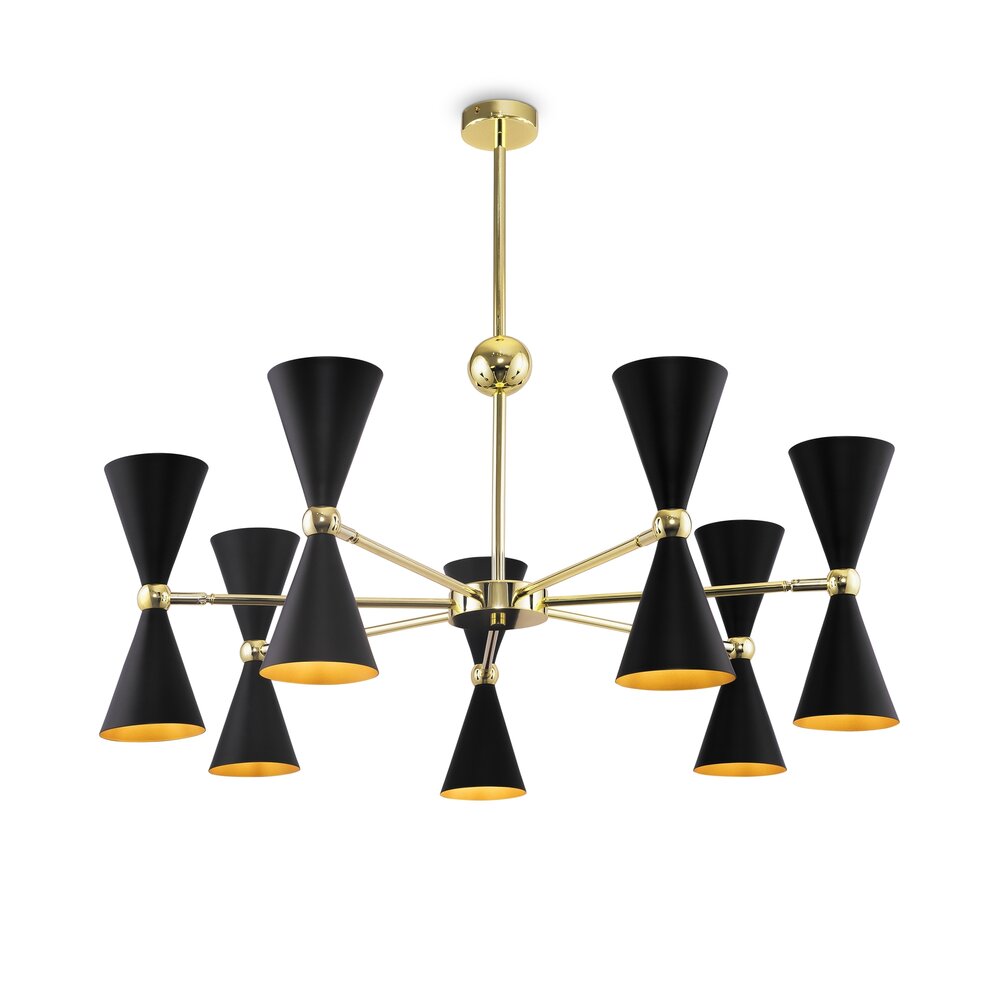 Pendul Maytoni Vesper auriu/negru 14 becuri