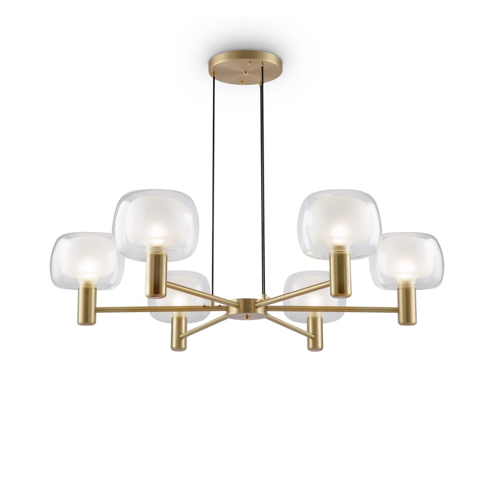 Pendul Maytoni Vision auriu/transparent 6 becuri
