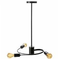 Pendul negru stil industrial 3 becuri la vedere model circular Rea APP740-3CP
