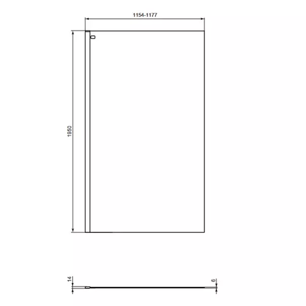 Perete lateral 120 cm negru mat Ideal Standard Connect 2 picture - 4