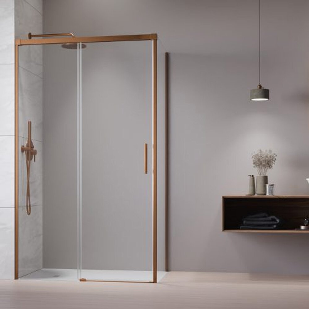 Perete lateral dreapta Radaway Idea KDJ 80 cm finisaj cupru periat-transparent sticla 6 mm
