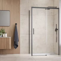 Perete lateral stanga Radaway Idea KDJ 75 cm finisaj GunMetal periat-transparent sticla 6 mm