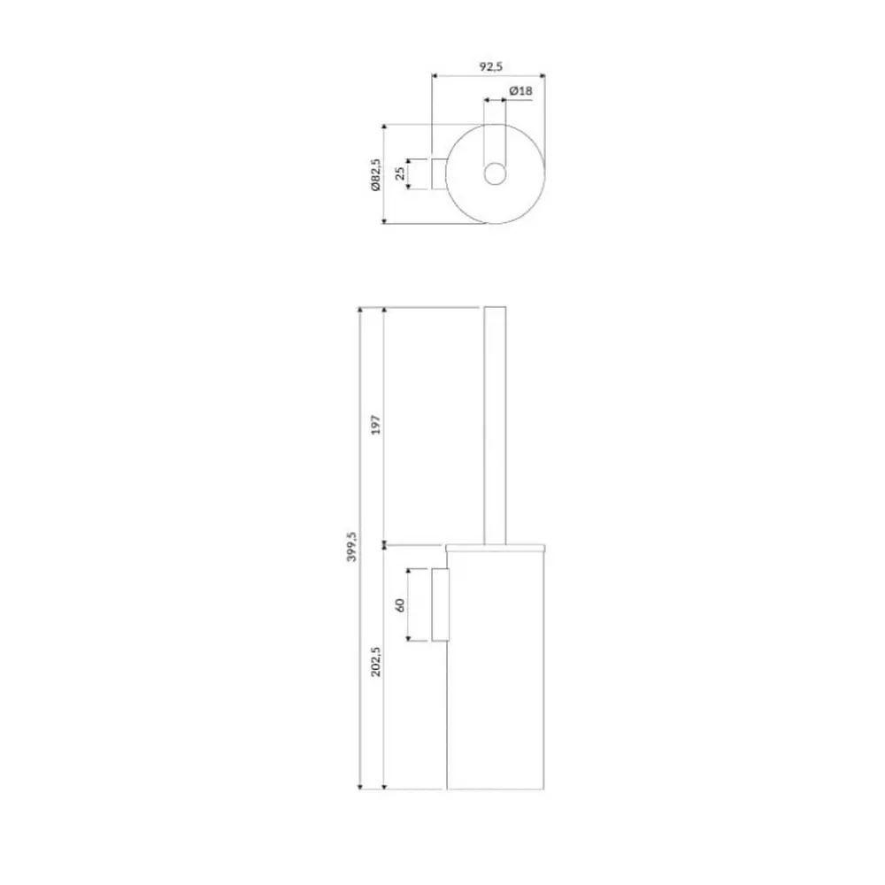 Perie WC auriu Omnires Modern Project MP60621GL | Neakaisa.ro