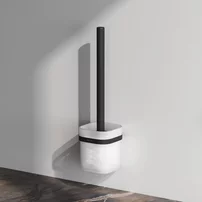 Perie WC cu suport AM.PM Func negru-sticla mata