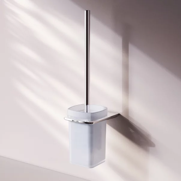 Perie WC cu suport AM.PM Inspire 2.0 crom-sticla mata picture - 2