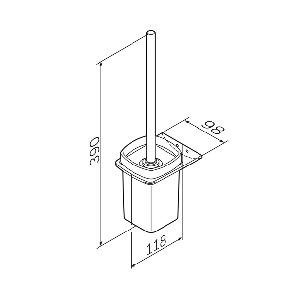 Perie WC cu suport AM.PM Inspire 2.0 crom-sticla mata picture - 8