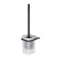 Perie WC cu suport AM.PM Inspire 2.0 negru-sticla mata