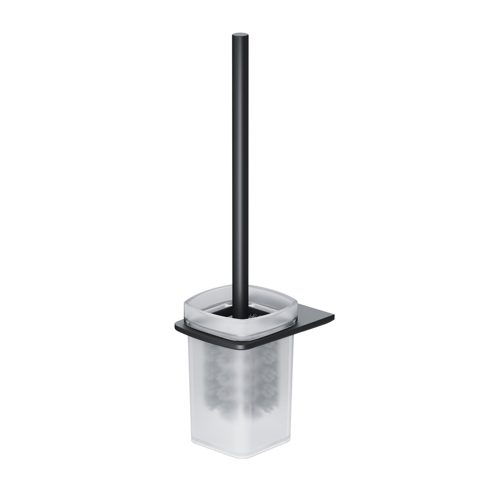 Perie WC cu suport AM.PM Inspire 2.0 negru-sticla mata