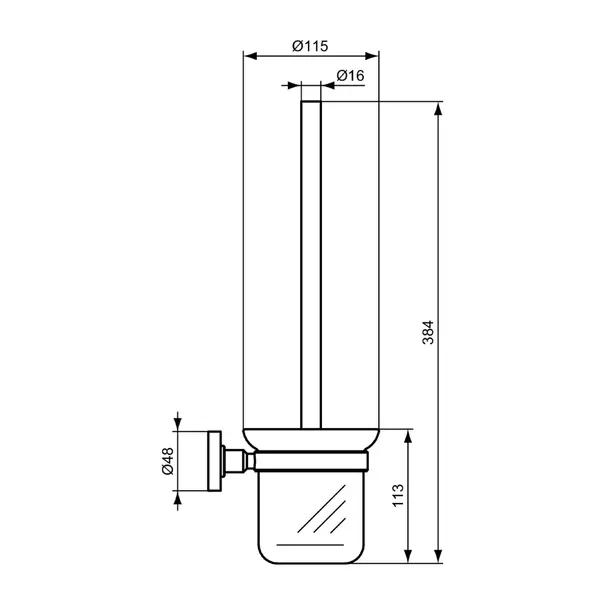 Perie WC Ideal Standard IOM negru mat picture - 3