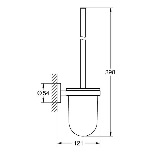 Perie wc negru mat Grohe Essentials picture - 2