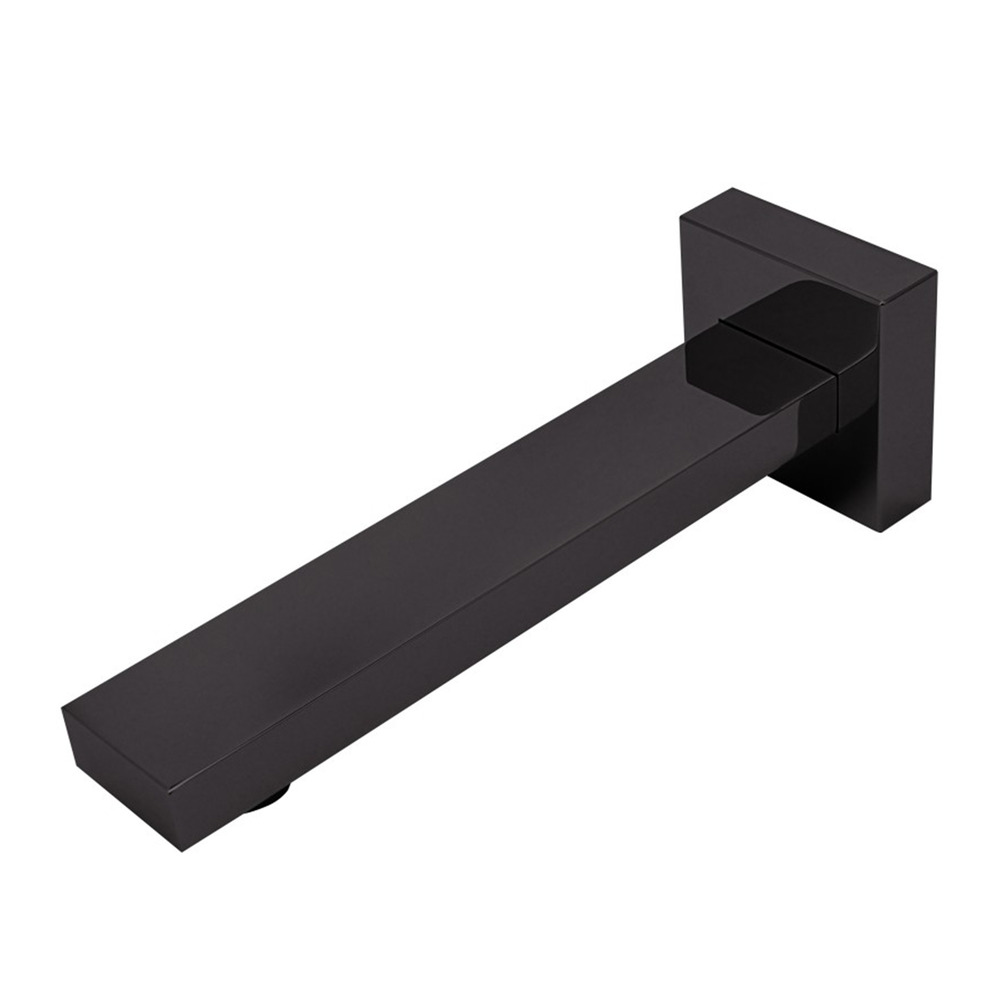 Pipa cada FDesign Inula design dreptunghiular negru mat 20 cm