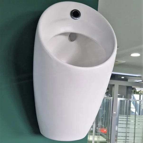 Pisoar cu alimentare ascunsa Inter Ceramic si actionare electronica alb mat picture - 2