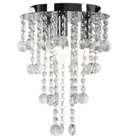 Plafoniera 3 surse de lumina argintiu cristale decorative Rea Glamour 392201