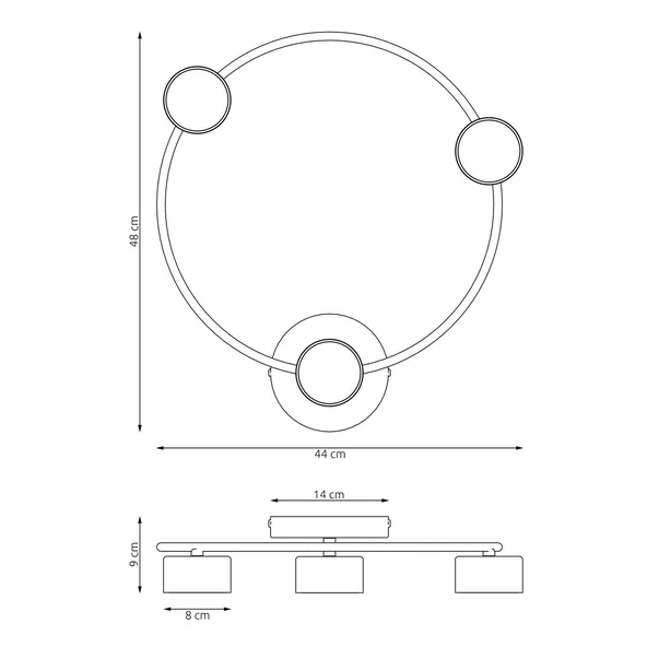 Plafoniera Emibig Lucio 3 BL negru mat GX53 picture - 7