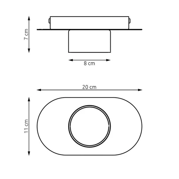 Plafoniera Emibig Stilo 1 BL negru mat LED GX53 picture - 6