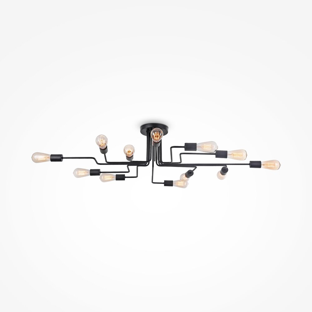 Plafoniera Maytoni Gilbert negru 12 becuri