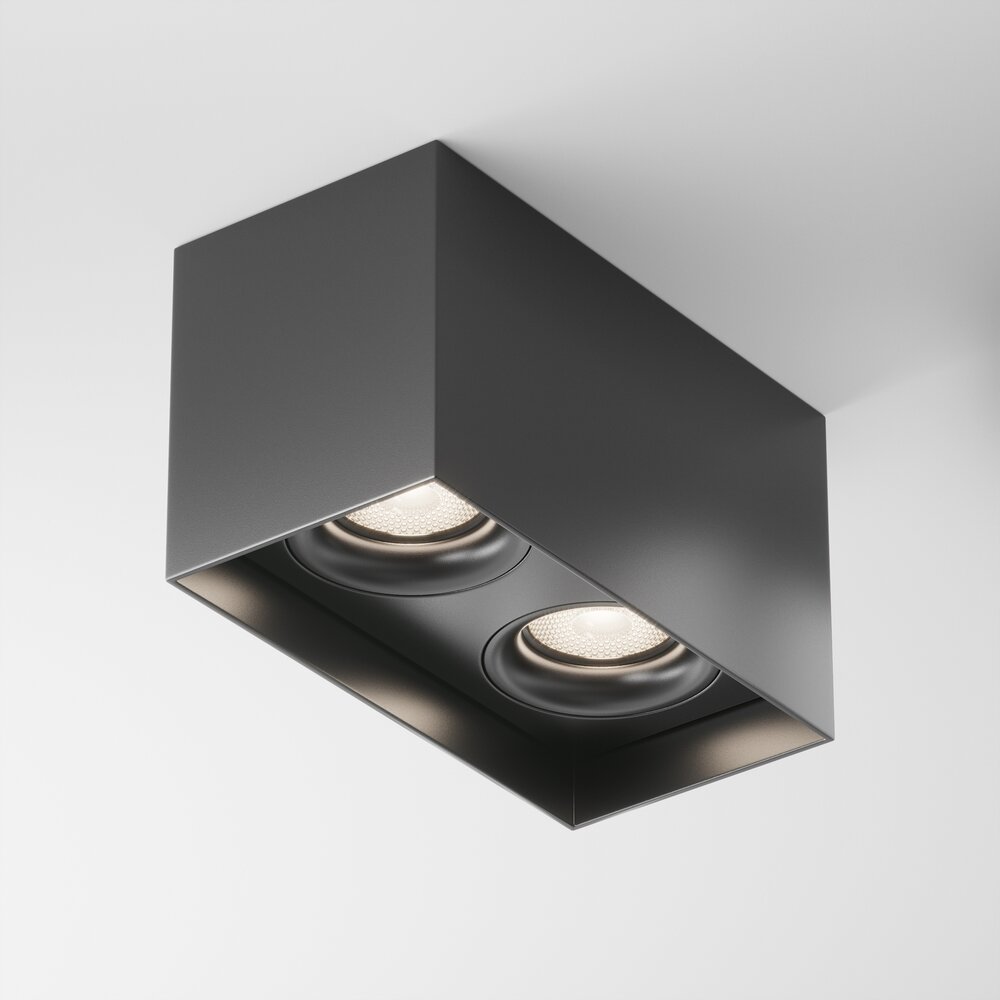 Plafoniera Maytoni Slim negru 2 becuri 13 x 20.5 cm