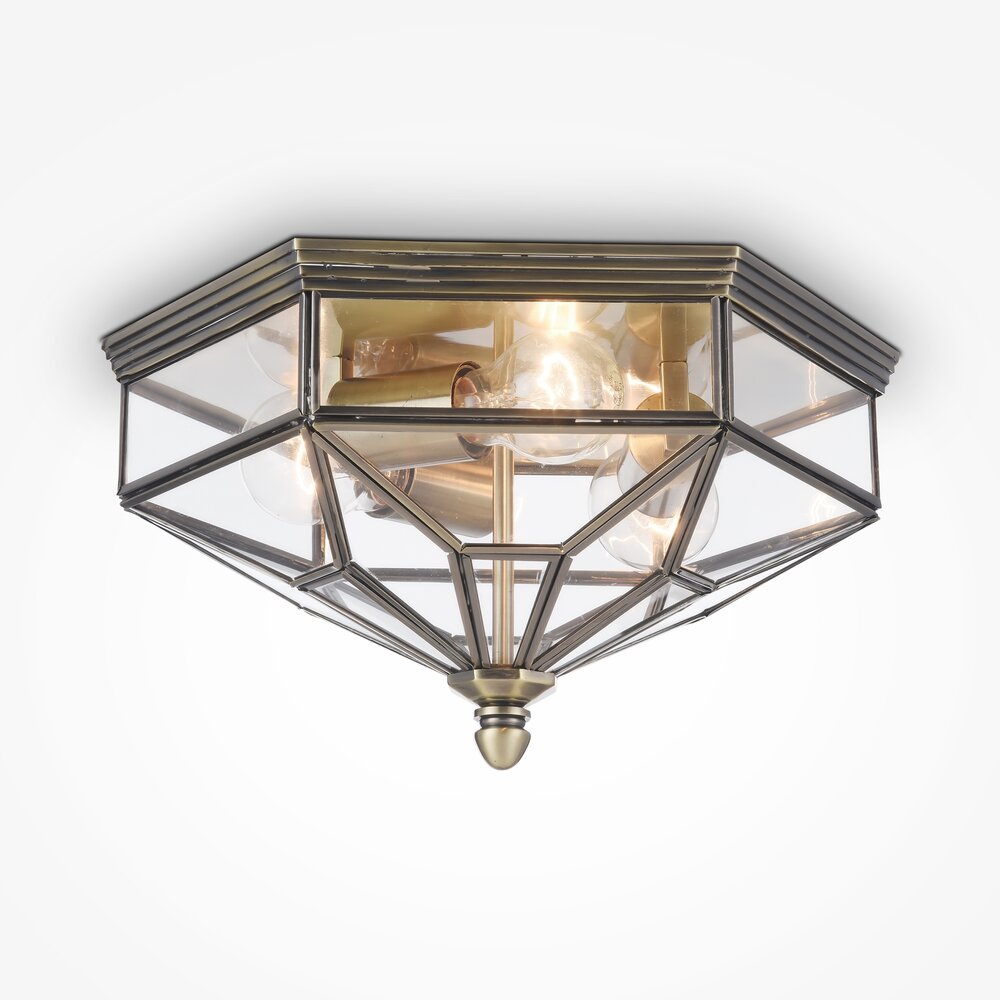 Plafoniera Maytoni Zeil bronze/transparent 3 becuri