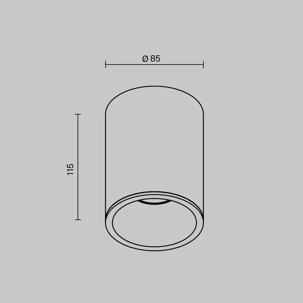 Plafoniera Maytoni Zoom alb 1 bec 13 x 10 cm picture - 6
