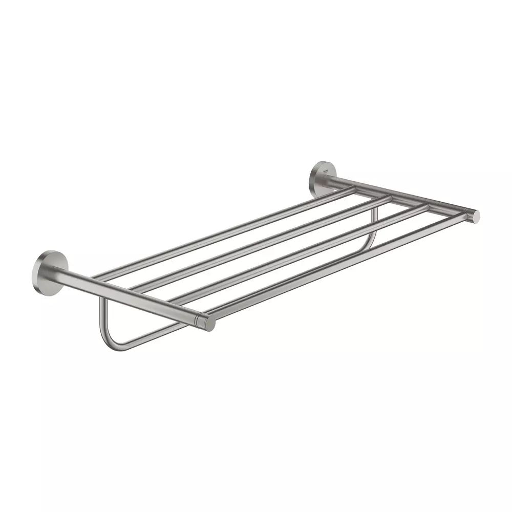 Bara portprosop cu suport Grohe Essentials 60 cm crom periat Supersteel
