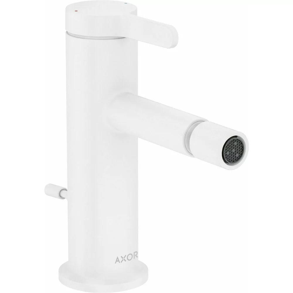 Baterie bideu Hansgrohe Axor One alb cu ventil pop-up